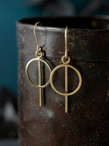 9ct-gold-circle-bar-drop-dangly-earrings-hooks