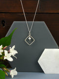 grey-pearl-square-diamond-silver-pendant
