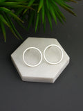 large geometric-circle-silver-studs