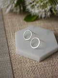 simple-silver-circle-geometric-handmade-studs