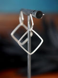 Super Square Geometric Handmade Silver Studs
