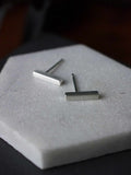 Small Silver Bar Earrings