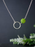 green-jade-asymmetrical-silver-circle-necklace-handmade