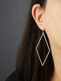 large-dangle-silver-diamond-shaped-hook-earrings