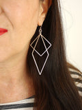 large-geometric-diamond=shape-statement-silver-hook-earrings
