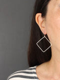 large-square-lightweight-silver-dangly-earrings