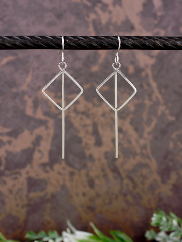 square-geometric-long-statement-silver-earrings